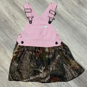 Outward Kids Girl's Pink‎ Camo Overalls Dress - Size 3T